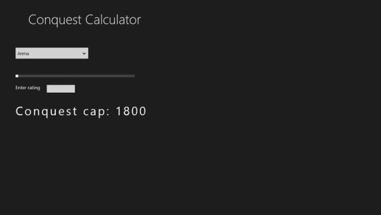 Conquest Calculator for Windows 8