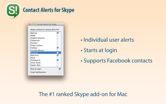 Contact Alerts for Skype