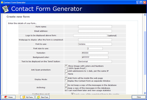 Contact Form Generator