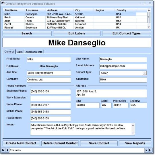 Contact Management Database Software