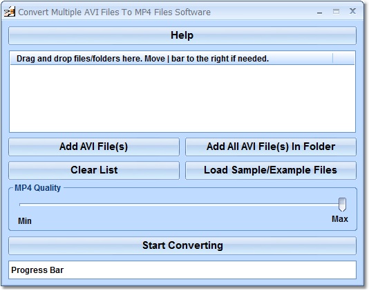 Convert Multiple AVI Files To MP4 Files Software