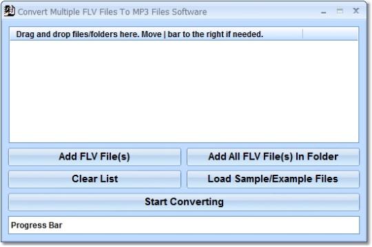 Convert Multiple FLV Files To MP3 Files Software