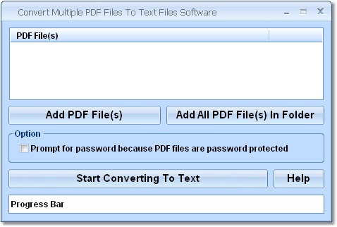 Convert Multiple PDF Files To Text Files Software