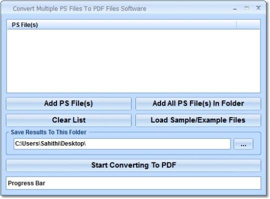 Convert Multiple PS Files To PDF Files Software