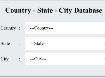 Country State City Database