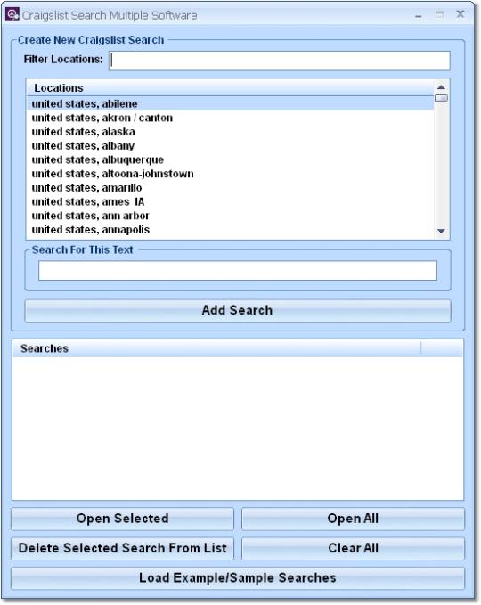 Craigslist Search Multiple Cities Software