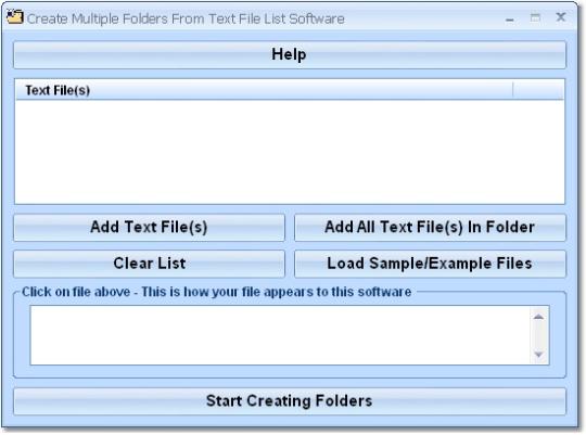 Create Multiple Folders From Text File Software