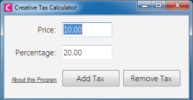 Creative Tax Calculator