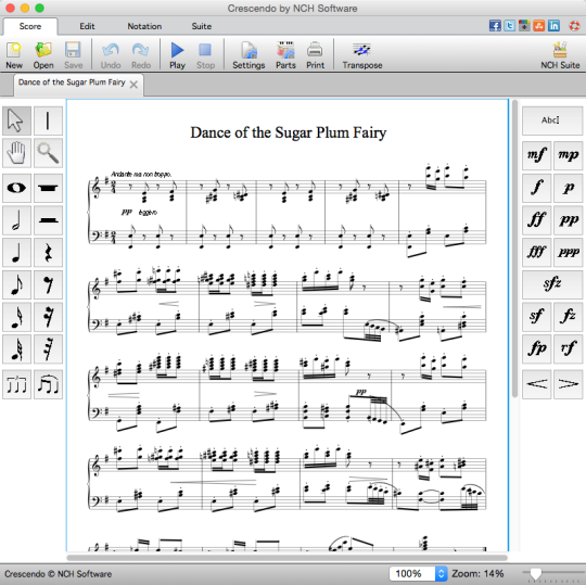 Crescendo Free Music Notation Editor for Mac