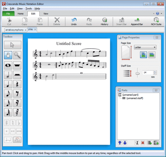 Crescendo Free Music Notation Editor
