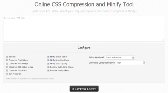 CSS Compressor and Minifier