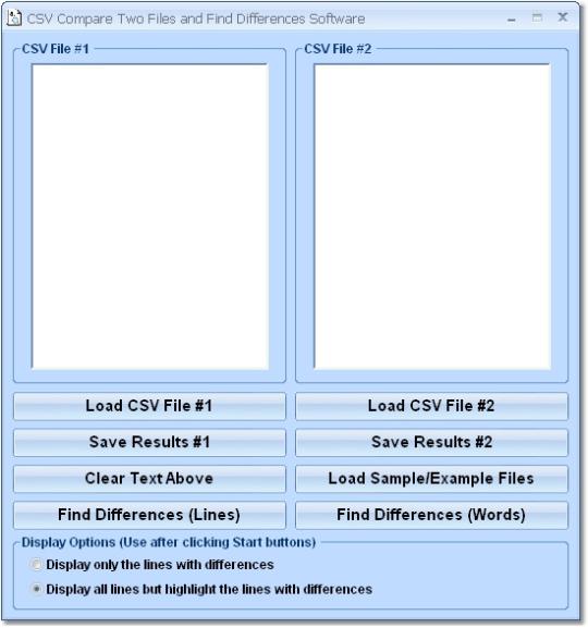 CSV Compare Two Files and Find Differences Software