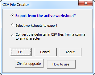 CSV File Creator