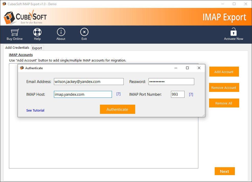 CubexSoft IMAP Export