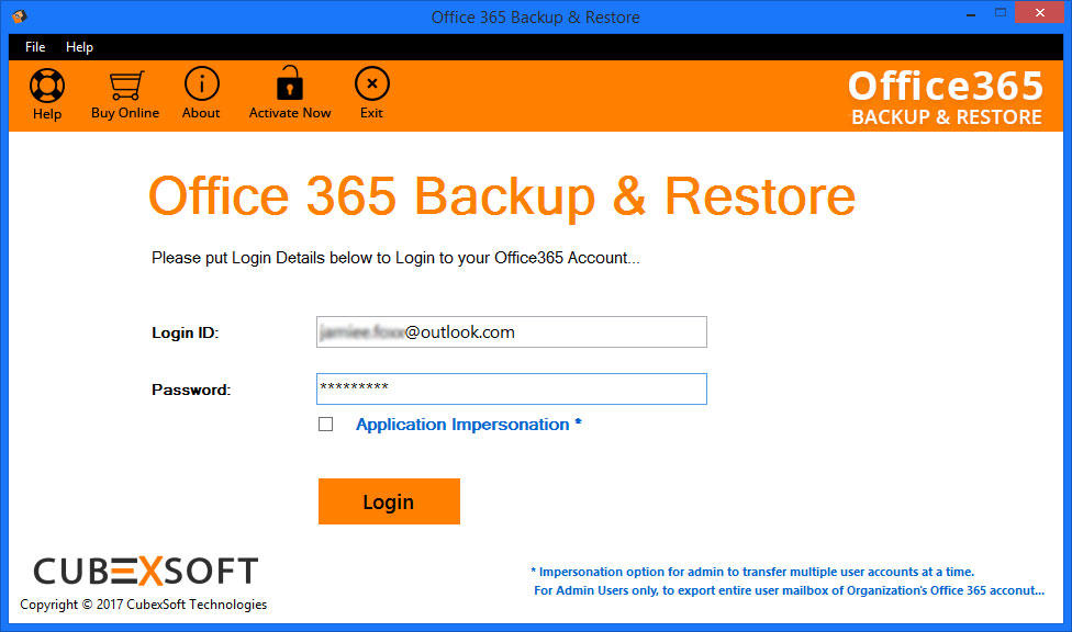 CubexSoft Office 365 Backup and Restore