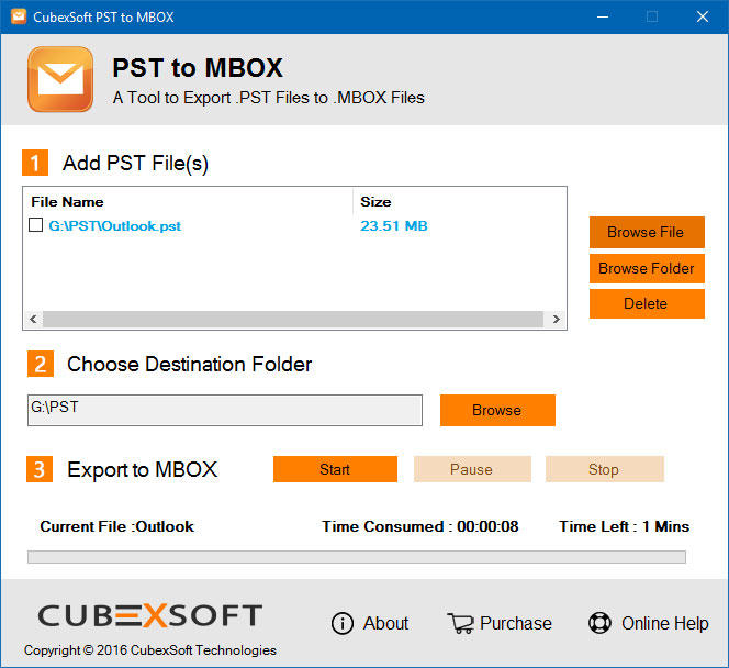 CubexSoft PST to MBOX