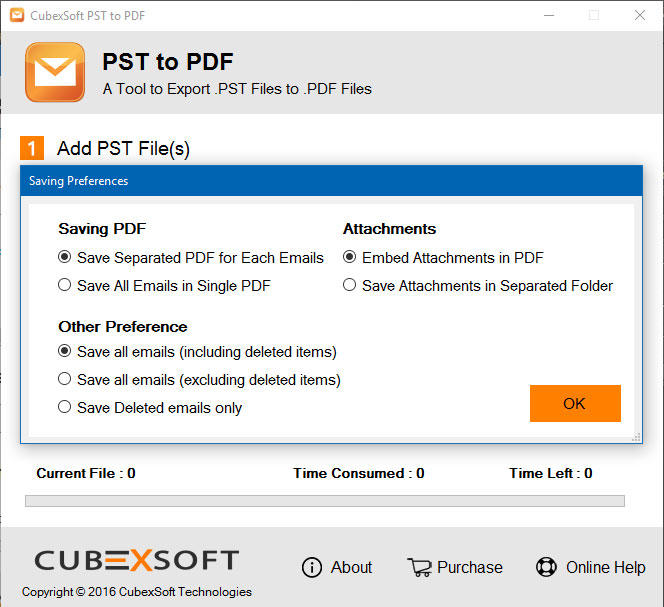 CubexSoft PST to PDF
