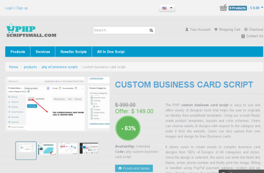 Custom Business Card Script