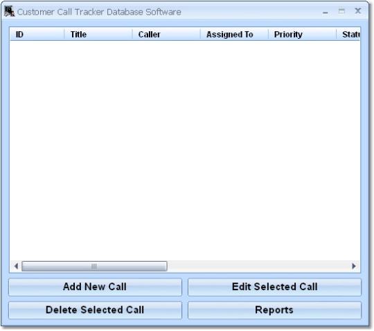 Customer Call Tracking Database Software