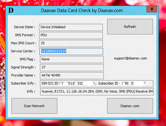 Daanav Data Card Check