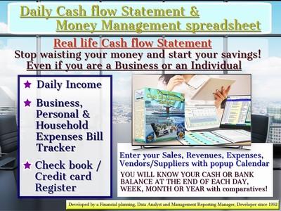 Daily Cash flow Statement Spreadsheet