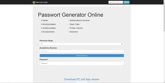 Dalenryder Password Generator Online