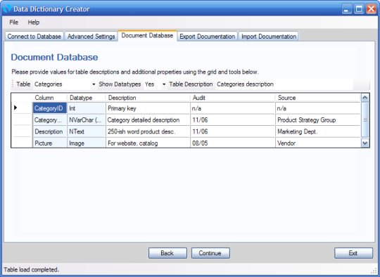 Data Dictionary Creator