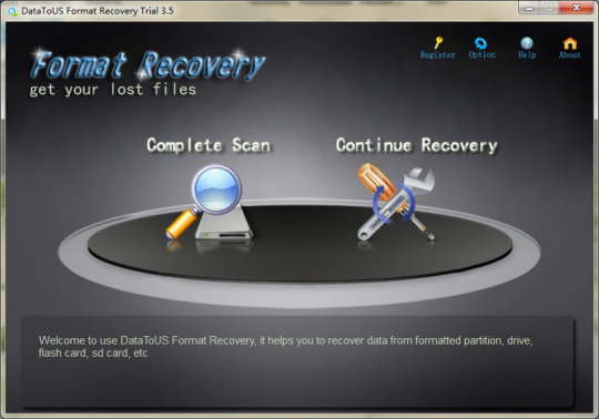 DataToUS Format Recovery