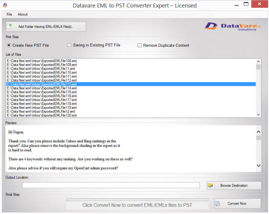 Datavare EML to PST Converter Expert