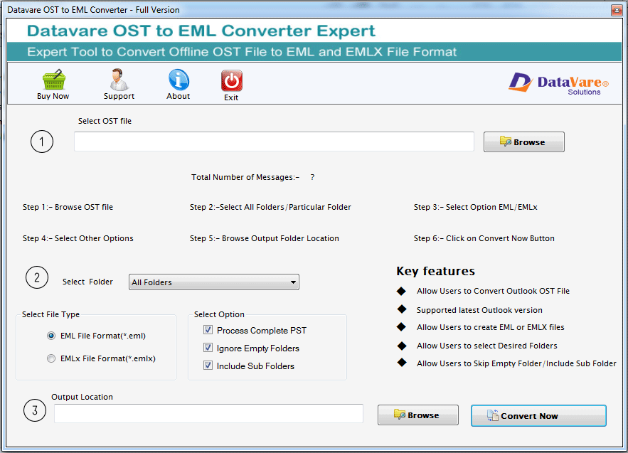 Datavare OST to EML Converter Expert