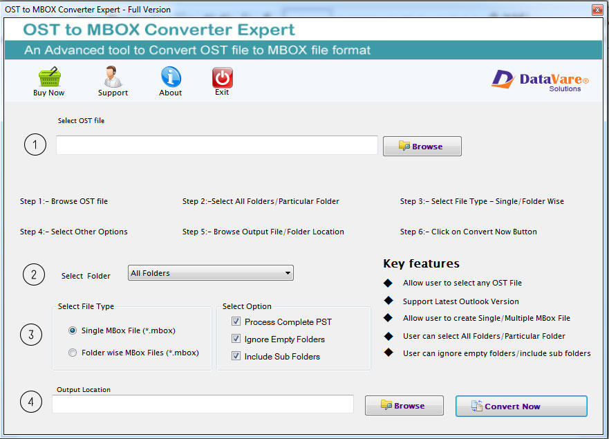 Datavare OST to MBOX Converter Expert