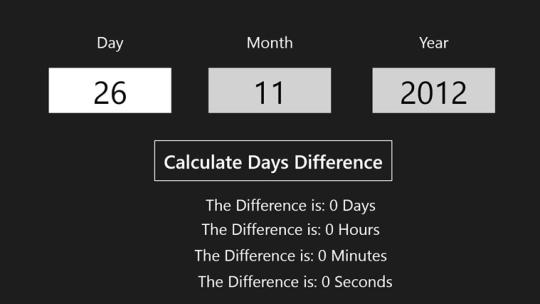 Date Duration Calculator for Windows 8