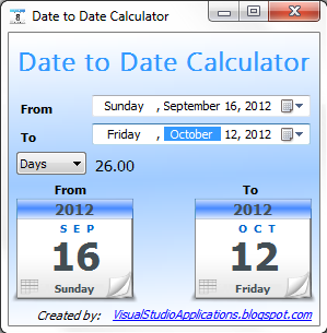 Date to Date Calculator