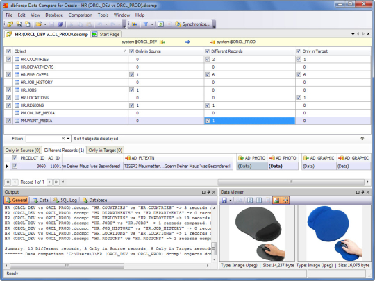 dbForge Data Compare Express for Oracle