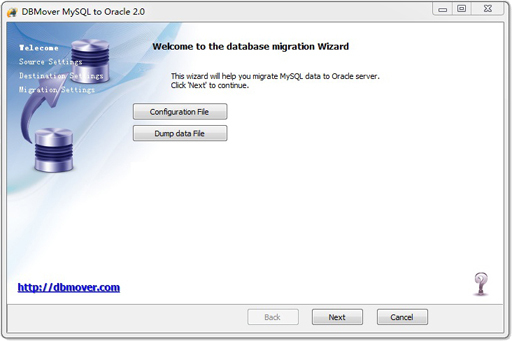 DBmover for Mysql to Oracle