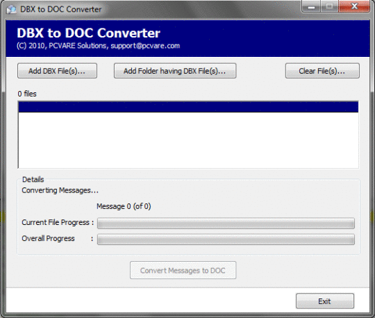 DBX to DOC Converter