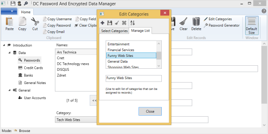 DC Password And Encrypted Data Manager