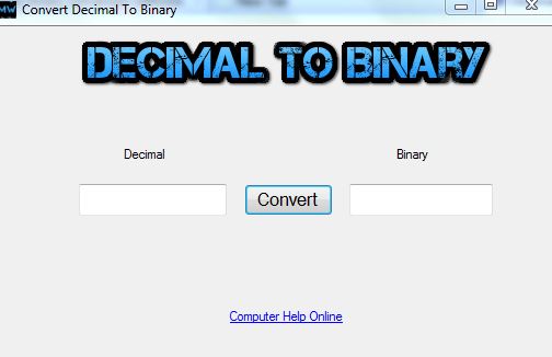 Decimal To Binary Converter