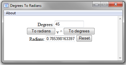 Degrees To Radians