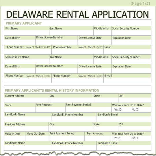 Delaware Rental Application
