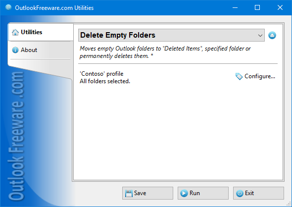 Delete Empty Folders for Outlook
