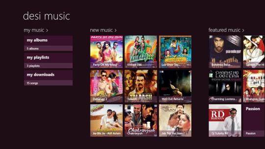 Desi Music for Windows 8