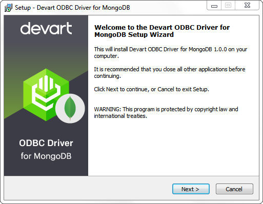 Devart ODBC Driver for MongoDB
