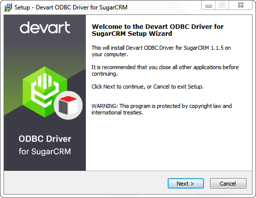 Devart ODBC Driver for SugarCRM