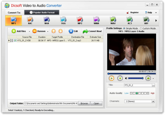 DicSoft Video to Audio Converter