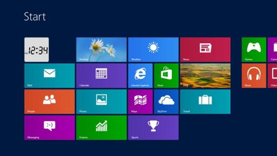 Digital Live Tile Clock for Windows 8