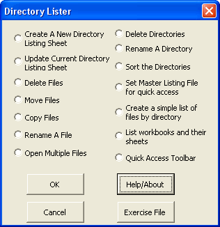 Directory Lister for Microsoft Excel