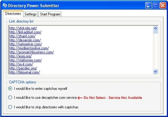 Directory Power Submitter