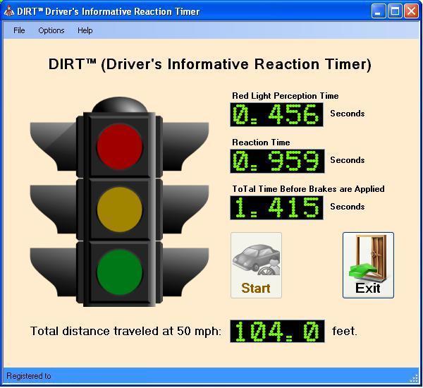 DIRT - Driver's Informative Reaction Timer
