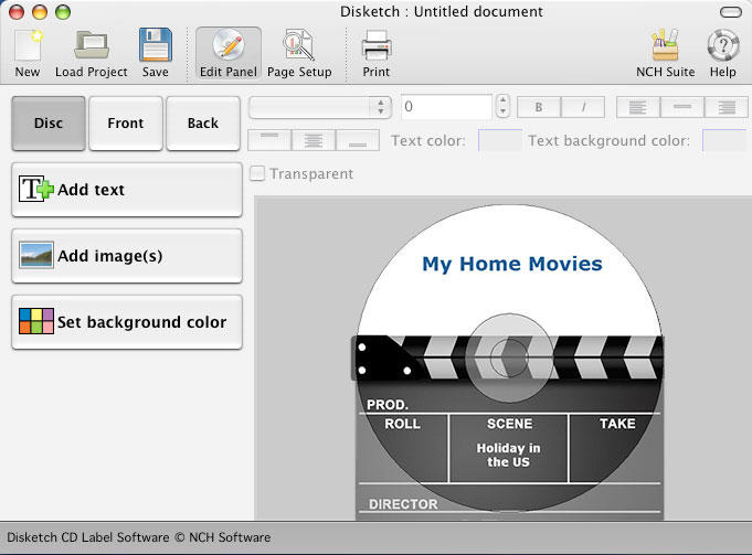 Disketch Free DVD and CD Label Maker for Mac
